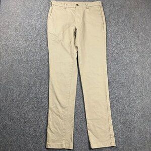 Uniqlo Pants Mens 31x34 Beige Chino Casual Straight‎ Leg Cotton Blend Adults